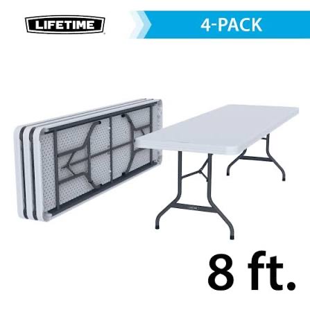 Lifetime 8-foot plastic folding table
